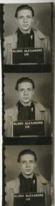 Trois photographies d'identité en noir et blanc d'Alexandre Blokh dit Jean Blot. Sans doute à l'ONU (UN), en 1946-1947.Crédit image : Archives Jean Blot / IMEC